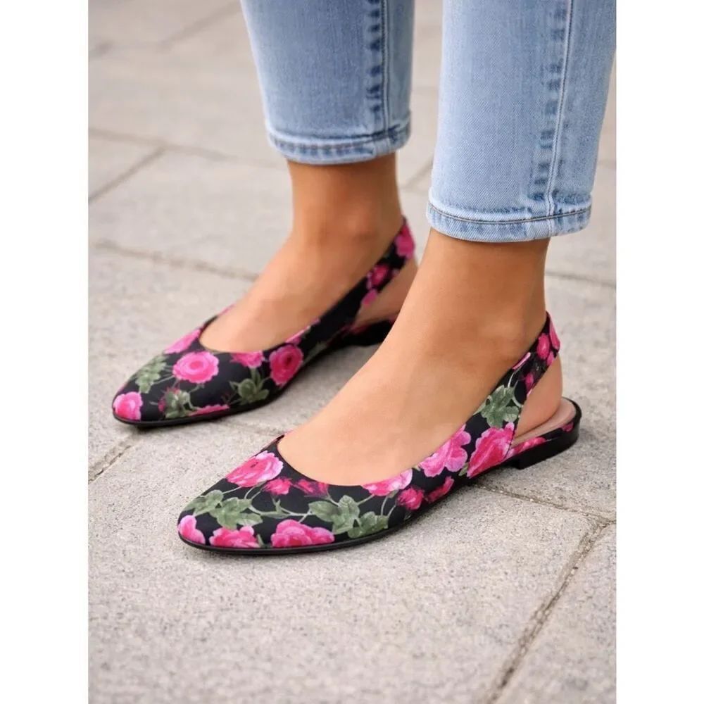 Christian Siriano Black Floral Fabric Bette